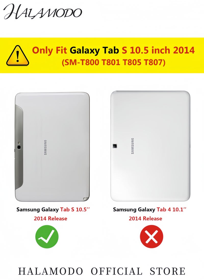 Generic - 360 Degree Rotating Stand Case for Samsung Galaxy Tab S 10.5 (SM-T800/T805) Multi Angle Folio Protective Cover Lightweight PU Leather Case with Auto Sleep/Wake Function - Image 1