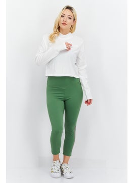THE NORTH FACE Women High Neck Long Sleeve Brand Logo Crop Top, White  - Image 2