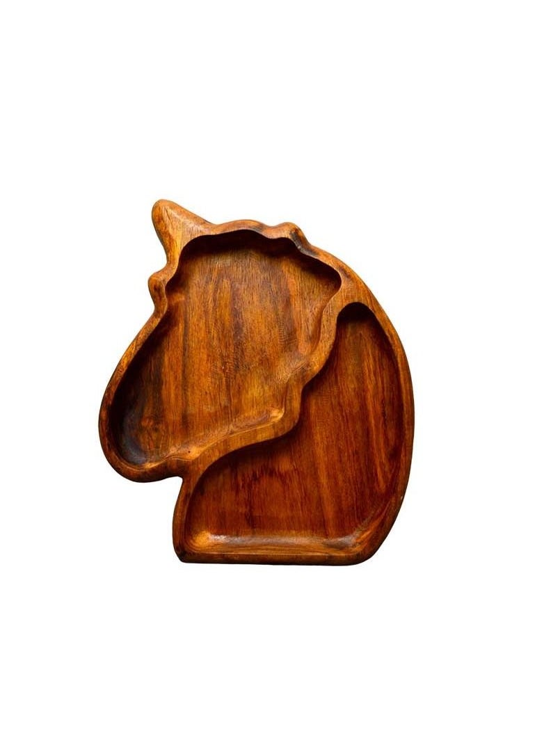 Egypt Antiques A plate of food or entertainment for children in the form of a unicorn, hand-made wood, 100% natural colors, treated with olive oil  - Image 3