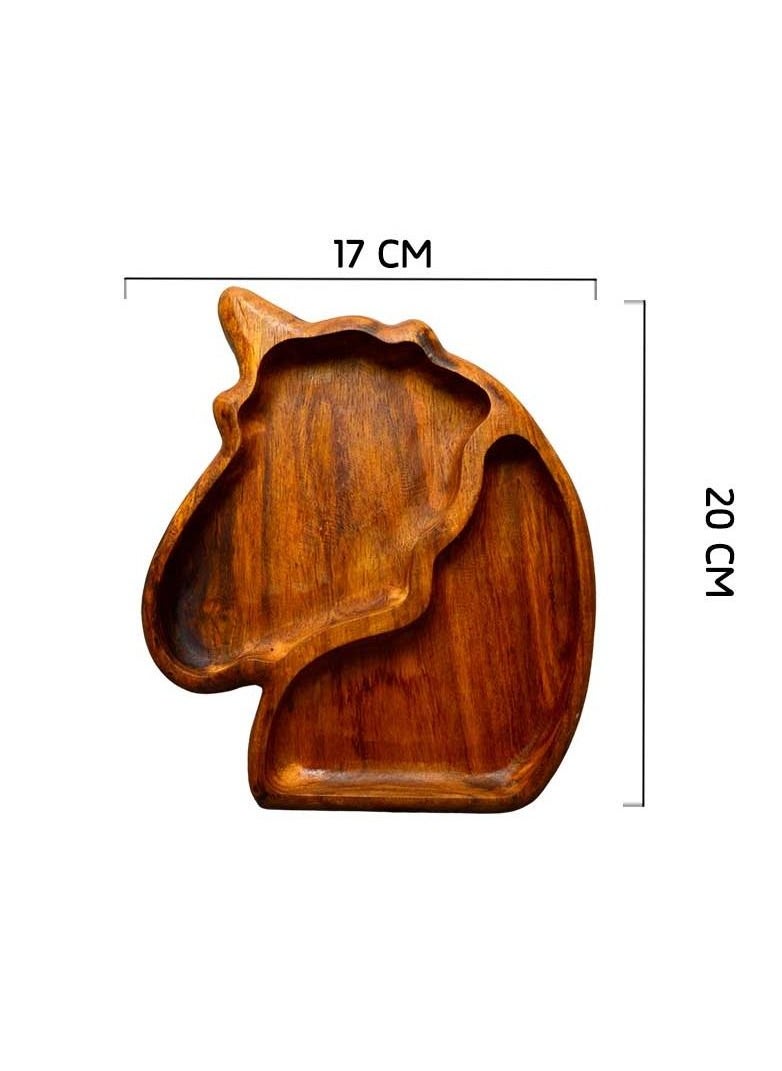 Egypt Antiques A plate of food or entertainment for children in the form of a unicorn, hand-made wood, 100% natural colors, treated with olive oil  - Image 4