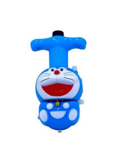 Manos Spinning Top Toy with LED Lights and Music, Flashing Plastic Dorae mon Toy Pack of 1  - Image 5