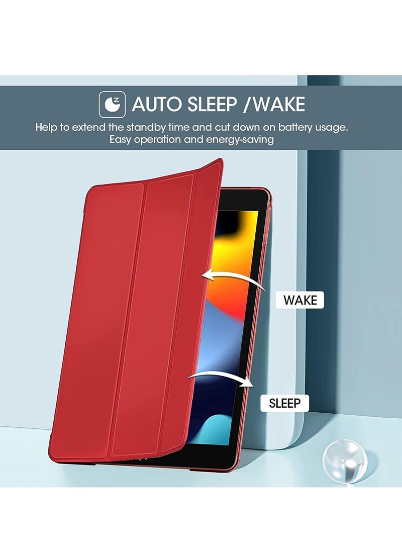 Gravity iPad 10.2 Case - Compatible with iPad 9th Generation 2021, iPad 8th Generation 2020, iPad 7th Generation 2019 - Slim Hard Back Shell Protective Smart Cover (Red) - Image 4