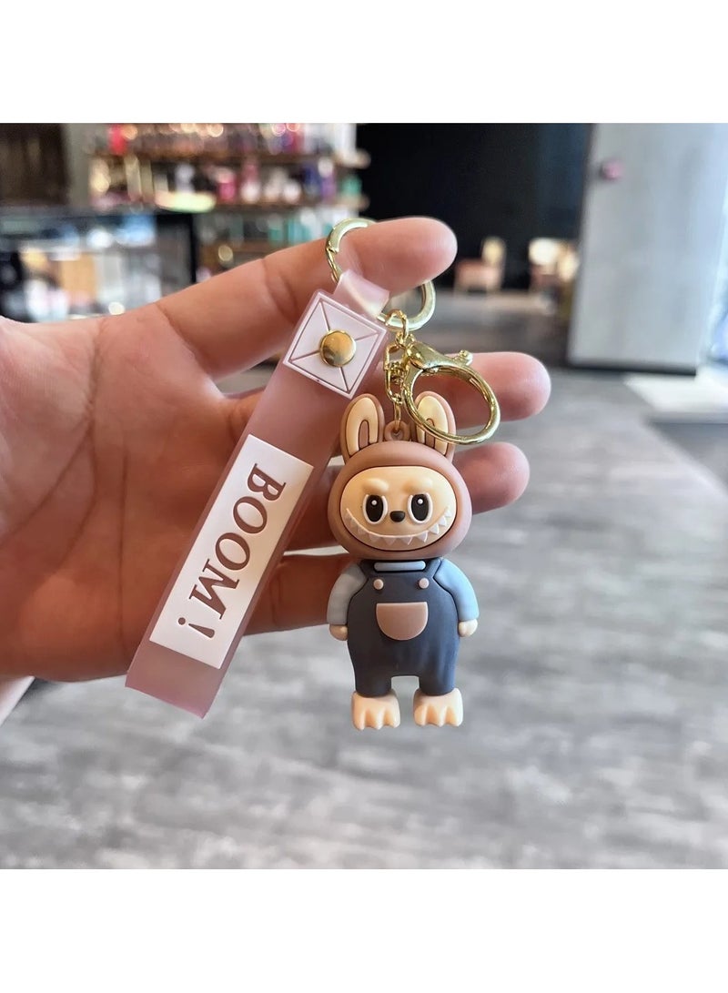 Generic Labubu Little Sheep Keychain Pendant Cute Labubu Doll Backpack Car Key Pendant Accessories Gift Cool Labubu Doll Keychain 