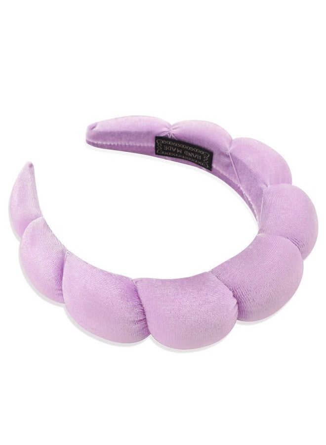 Ayesha Spa Headband For Women Sponge Headband For Washing Face Clouds Soft Hairband Makeup Headbands For Women Girls Shower Makeup Skincare (Purple) - Image 2