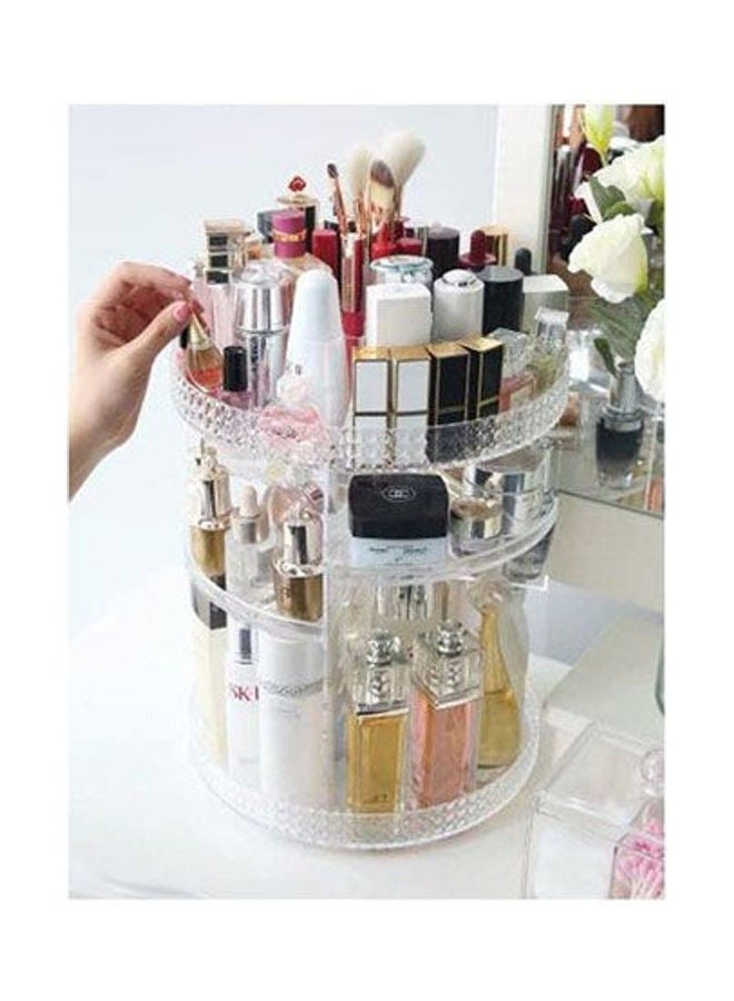 Makeup Organizer 360° Rotating Adjustable Cosmetic Storage – Large Capacity Clear Acrylic Cosmetic Display Shelf for Vanity and Dresser - Image 2