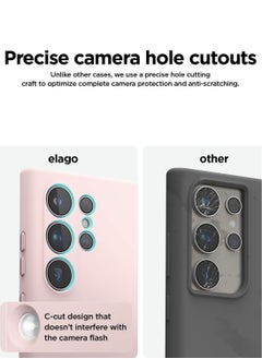 Elago Silicone for Samsung Galaxy S24 Ultra Case Cover - Lovely Pink  - Image 3