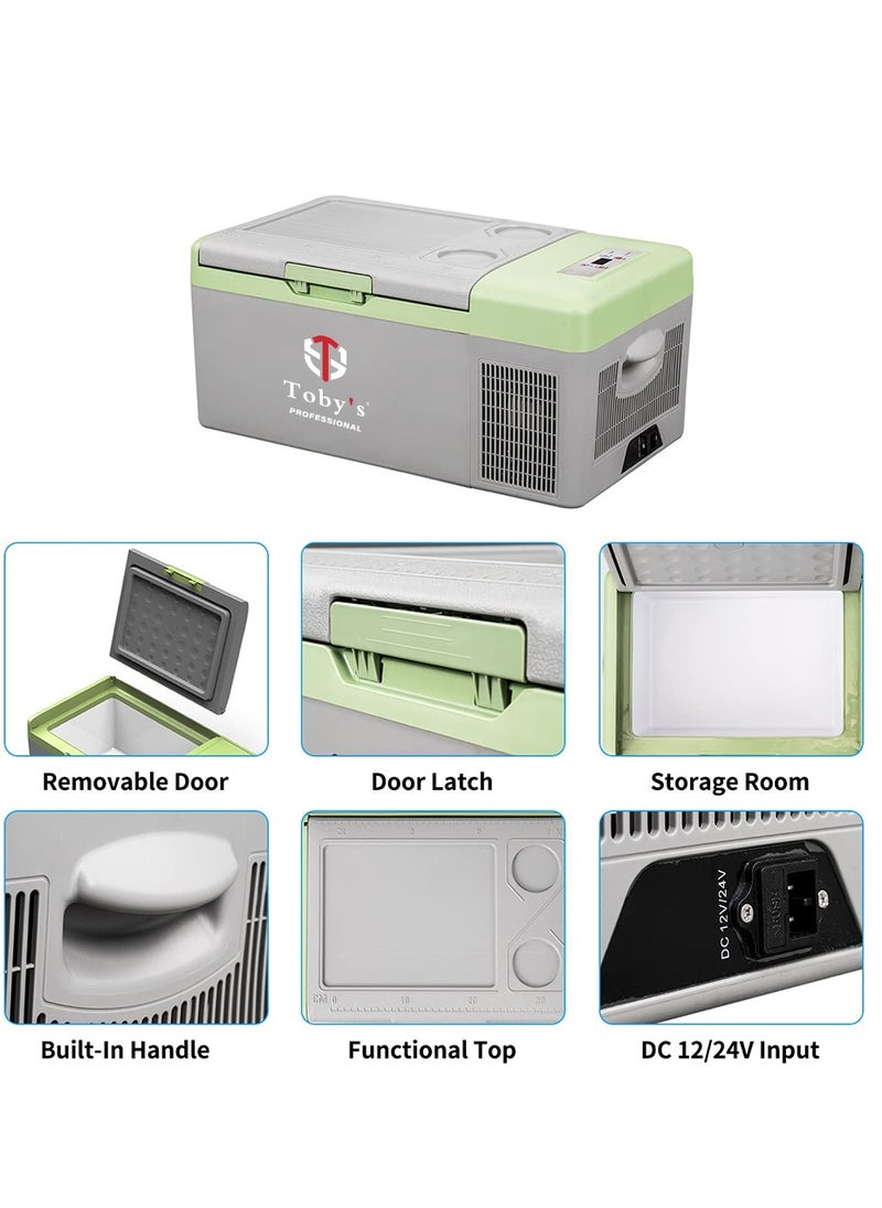 Toby's Toby's TR-15 Portable Freezer,12 Volt Car Refrigerator, 21 Quart (20 Liter) Fast Cooling 12V Car Fridge -4℉~68℉, Car Cooler, 12/24V DC and 100-240V AC for Outdoor, Camping, RV, Truck, Boa  - Image 5