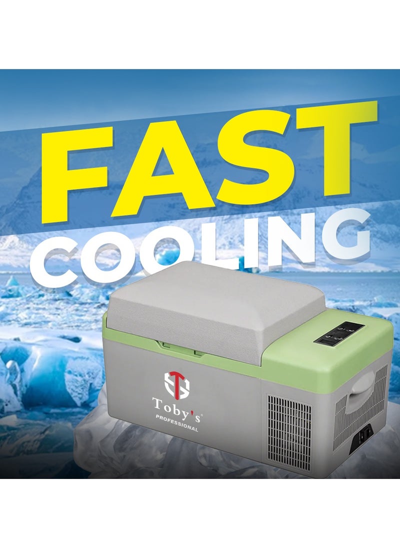 Toby's Toby's TR-15 Portable Freezer,12 Volt Car Refrigerator, 21 Quart (20 Liter) Fast Cooling 12V Car Fridge -4℉~68℉, Car Cooler, 12/24V DC and 100-240V AC for Outdoor, Camping, RV, Truck, Boa  - Image 4
