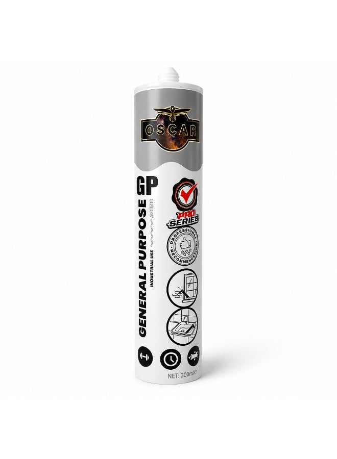 Oscar General Purpose Silicon Sealant-Premium Bathroom, Kitchen, Windows Silicon Sealant, Heavy Duty, White silicon - Image 1