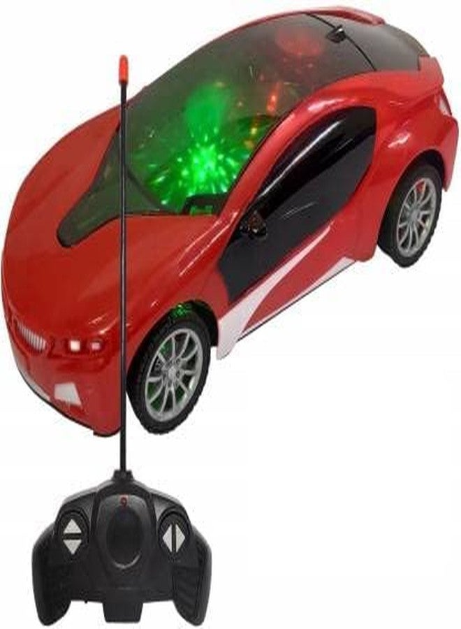 MKY® 4 Function Remote Control Famous car with 3D Lights Full Functions Turns Left, Right, Wireless Remote, high Speed, Forward and Reverse for Kids Boys (Red) - Image 1