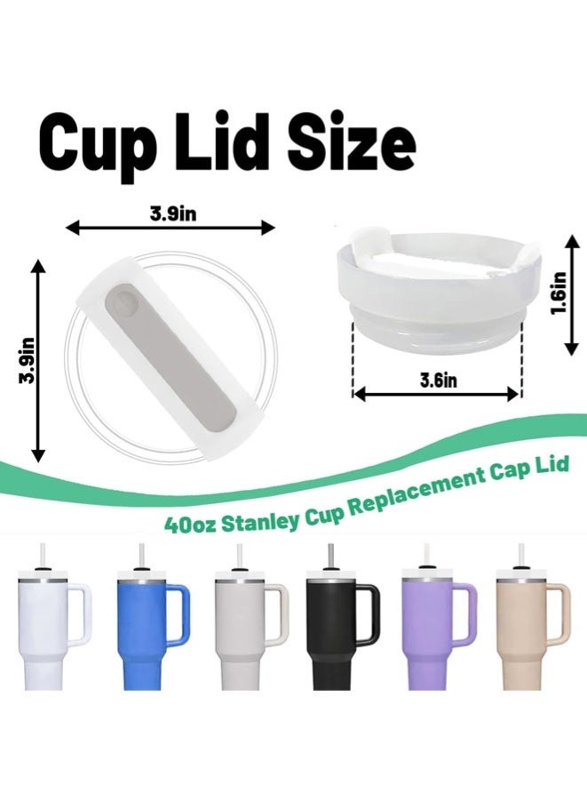 2 Pack 40 oz Tumbler Lid Replacement Fit for Stanley Cup Lid, Spill Proof Tumbler Covers for Stanley Cup Accessories - Image 4
