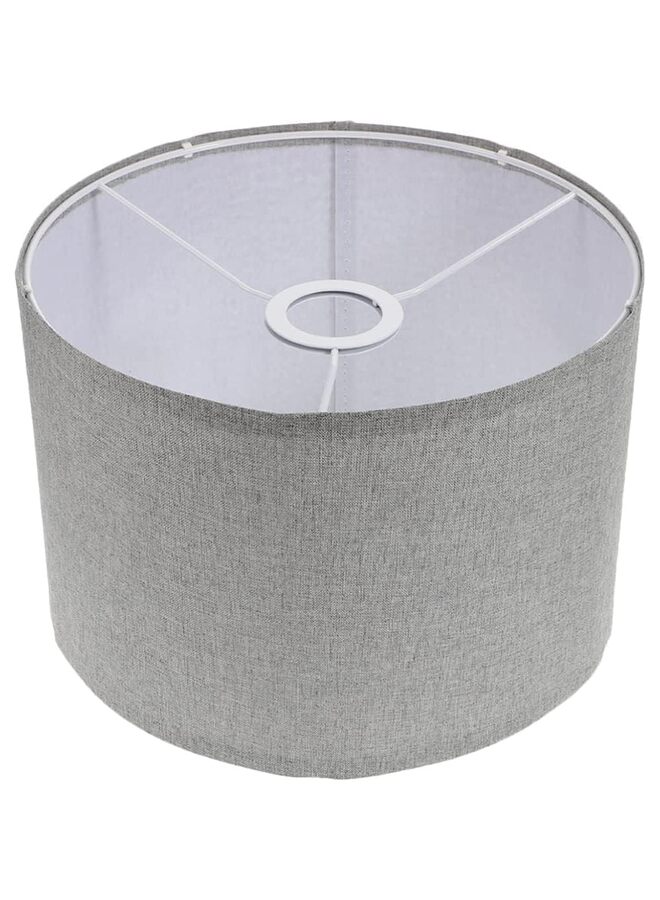 غطاء مصباح من الكتان الطبيعي، غطاء مصباح أسطواني من القماش، غطاء مصباح سقف، أغطية مصابيح للطاولة والأرضية والثريا ومصابيح الحائط (رمادي) 30 * 30 * 20 سم - Image 1