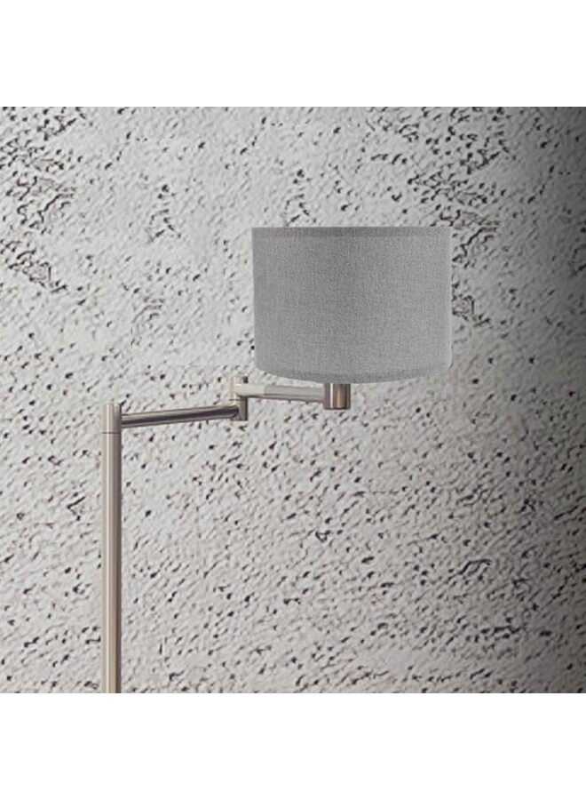 غطاء مصباح من الكتان الطبيعي، غطاء مصباح أسطواني من القماش، غطاء مصباح سقف، أغطية مصابيح للطاولة والأرضية والثريا ومصابيح الحائط (رمادي) 30 * 30 * 20 سم - Image 2