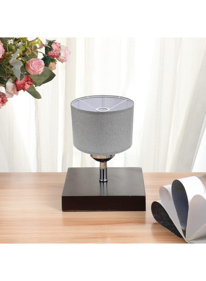 غطاء مصباح من الكتان الطبيعي، غطاء مصباح أسطواني من القماش، غطاء مصباح سقف، أغطية مصابيح للطاولة والأرضية والثريا ومصابيح الحائط (رمادي) 30 * 30 * 20 سم - Image 3