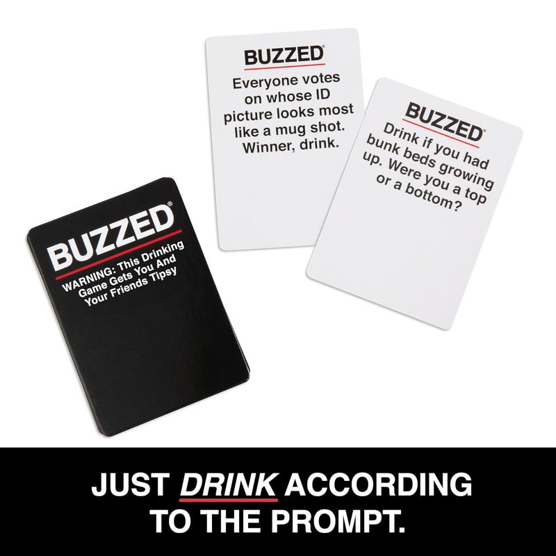 Tickles Buzzed Party Game – Fun & Hilarious Drinking Card Game for Adults | 250 New Cards for Game Night, Girls Night, Birthday Parties & More (Ages: 21 Years & Above, 3-20 Players) - Image 2