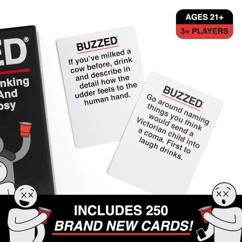 Tickles Buzzed Party Game – Fun & Hilarious Drinking Card Game for Adults | 250 New Cards for Game Night, Girls Night, Birthday Parties & More (Ages: 21 Years & Above, 3-20 Players) - Image 5