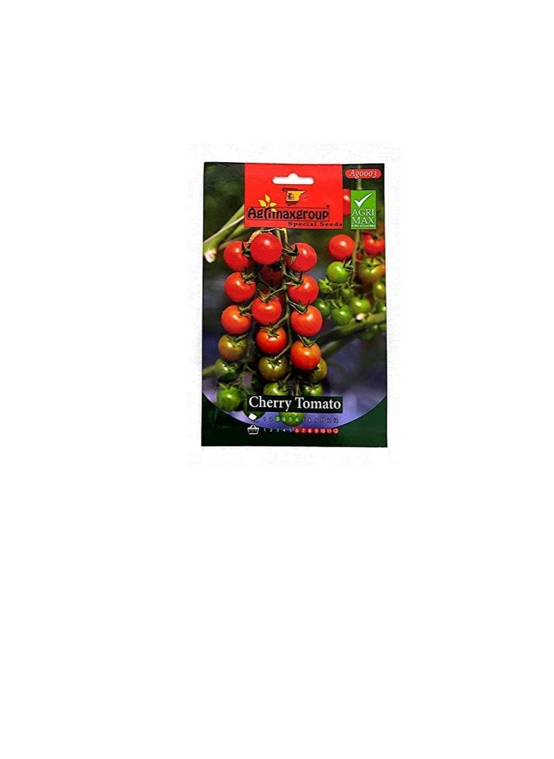 Agrimax Tomato Seeds Red Cherry Made in Spain with free GARDENZ Flower Food (Made in USA)  - Image 3