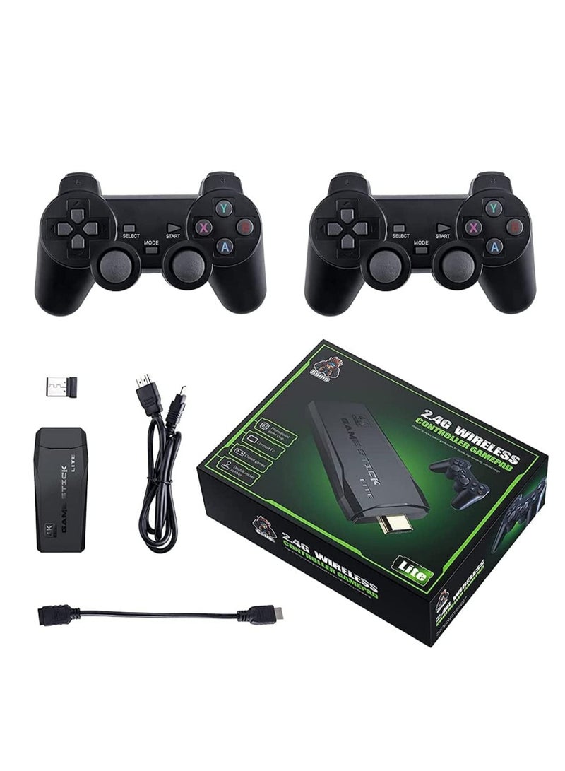 وحدة تحكم ألعاب كلاسيكية 4K لاسلكية USB 10000 عصا ألعاب فيديو مصغرة 8 بت تحكم رجعي مخرج HDMI لاعب مزدوج، هدية للأطفال - Image 1