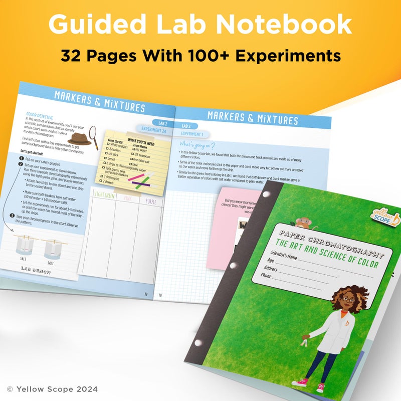 Yellow Scope Science Kit for Kids, Art & Science of Color, Paper Chromatography Kit for Girls and Boys, STEM Learning & Educational Toys for Ages 8-12, Uncover Hidden Colors - Image 4