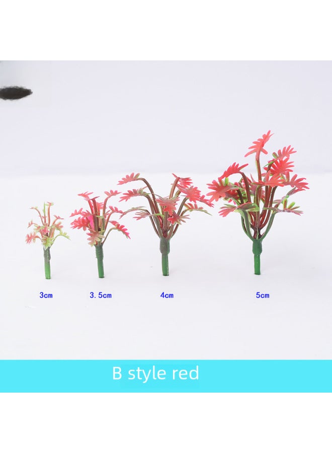 Miniature Plastic Flower Grass Model Micro Landscape Lotus Leaf Small Grass Flowers Diy Handmade Sandbox Scenery Materials-Color:D Yellow 5cm A Tree  - Image 5