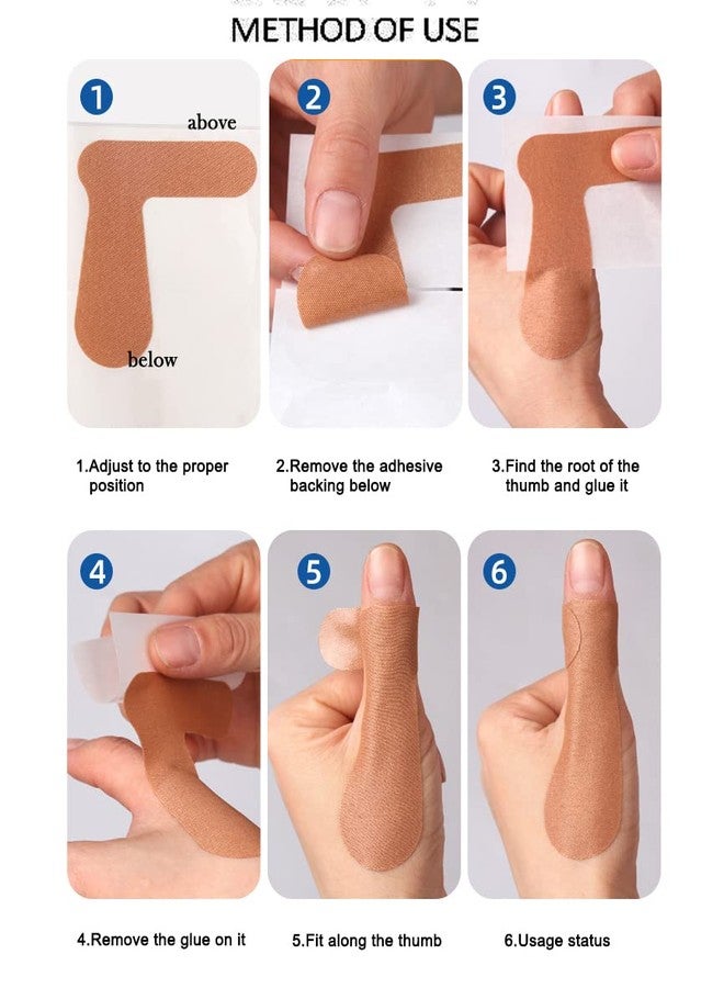 Xemz Thumb Support Brace Tape, 20 PCS Big Toe Strap Thumb Guard Patches Thumb Valgus Tape, Self-adhesive Big Toe Brace Adhesive Tape Thumb Stabilizer for Tendonitis Sprain Strain Hallux Valgus Pain Relief - Image 4