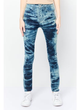 GUESS Women Ultimate Skinny Fit Wash Stretchable Denim, Blue  - Image 1