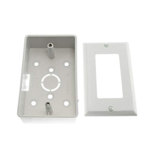 Maxmoral 1-Pack Surface Mounted Switch Socket Backbox with Single Gang Mount Panel - Image 2
