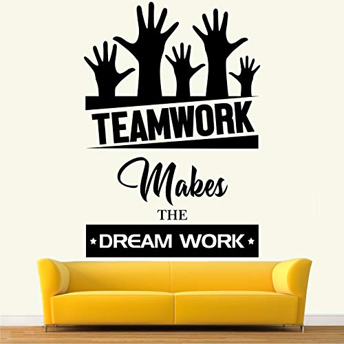 StickMe 'Team Work Makes Dream Work -Typography - Office - Inspirational - Motivational - Quotes - Wall Sticker ' -SM612 (Multi Colour, Vinyl - 50cm X 75 cm) - Image 2