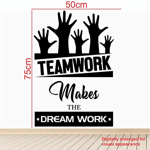 StickMe 'Team Work Makes Dream Work -Typography - Office - Inspirational - Motivational - Quotes - Wall Sticker ' -SM612 (Multi Colour, Vinyl - 50cm X 75 cm) - Image 3