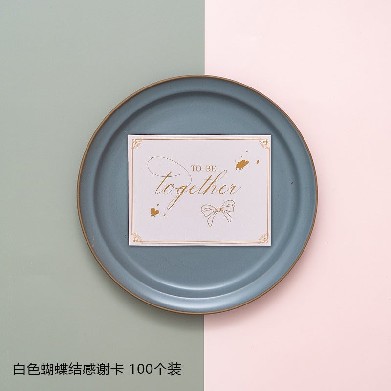 New Creative European-Style High-End Ins Card Greeting Card Mini Bronzing English Christmas Thank You Card - Image 1