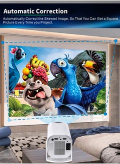 DBLEW HD Smart Projector P30 MAX 210ANSI Lumens Android 11 Portable Mini Cinema Ultra HD Gaming Projector 130 Inches Screen Display Lamp 4K Home Movie Theater Gaming Video Presentations Home Entertainment 180 Degree Rotating Screen Mobile Phone Projection 10K Built In Games  - Image 4