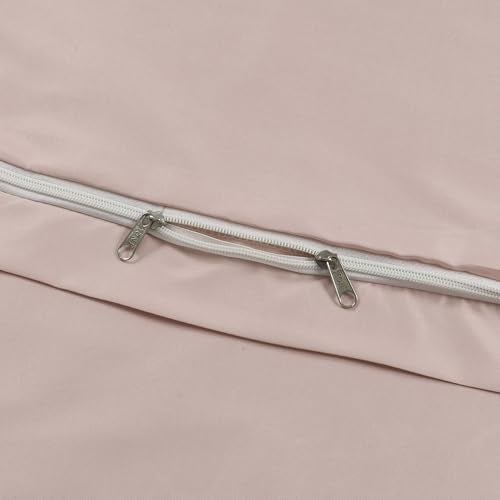 TIB® Glace Cotton King Size Elastic Bedsheet with 2 Pillow Covers, 140 GSM, 72x78x8 Inches. (Light Pink) - Image 5