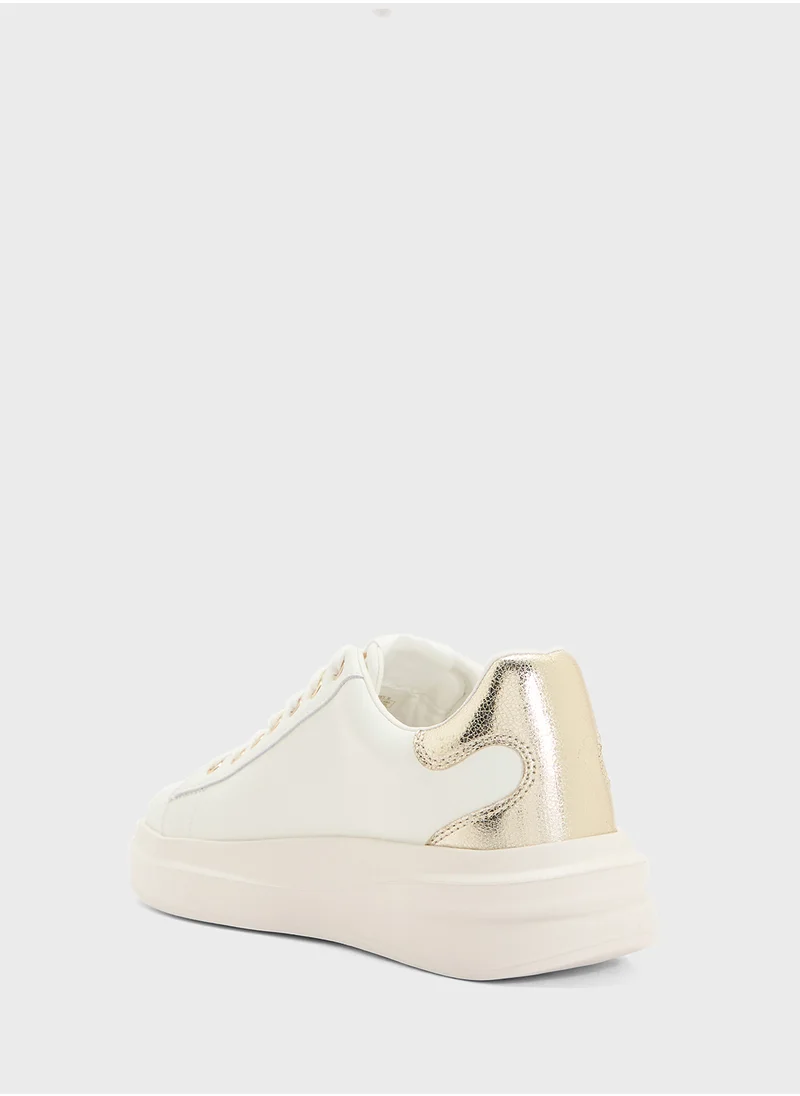 جس Logo Detailed Lace Up Low Top Sneakers
