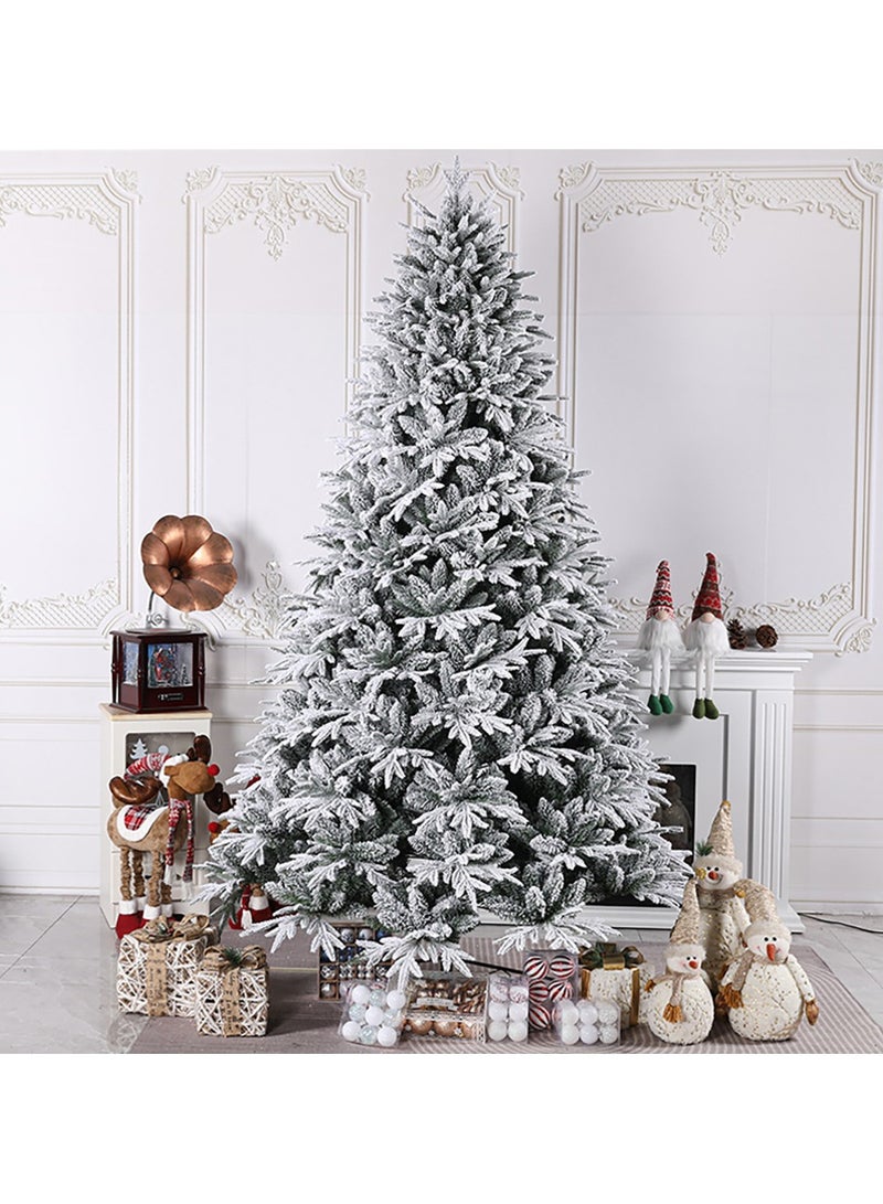 VUCATIN White Christmas Tree Snow Flocked Spruce Snowy Holiday Xmas Tree for Home Easy Assembly Metal Stand (E) - Image 5