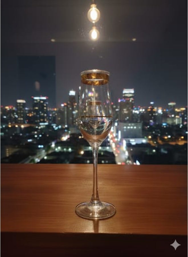 Turkish 6-piece gilded glass set - Image 2