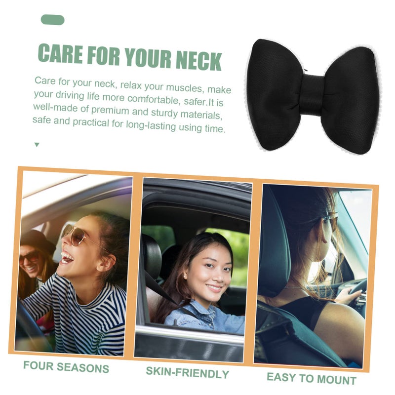 Car Neck Pillow with Lumbar Cushion Bowknot Shaped Breathable Support for Drivers Office Home Use - Image 5
