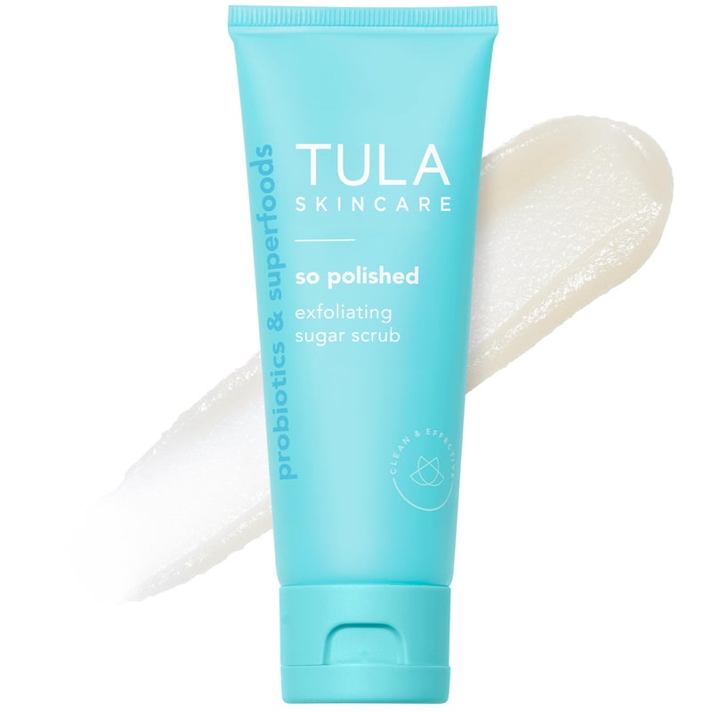 TULA Skin Care So Polished Exfoliating Sugar Scrub - Face Scrub, Gently Exfoliates with Sugar, Papaya, and Probiotic Extracts for a Softer and Radiant-Looking Complexion, 2.9 oz. - Image 1