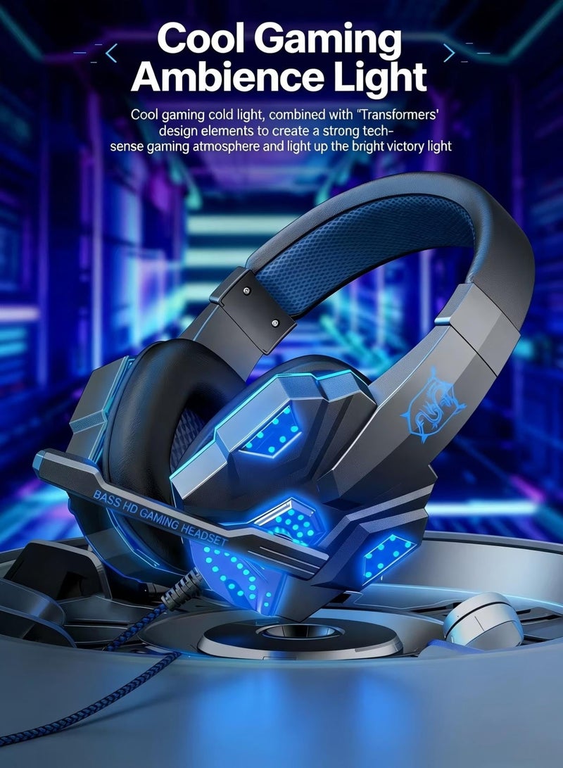 Nestvel Gaming Headset Gift Set with LED Lights, Astronaut Night Light & Dried Flower Bouquet - Best Lucky Premium Gift Box for Gamers, Boys, Men, Birthday & Holiday - Image 3
