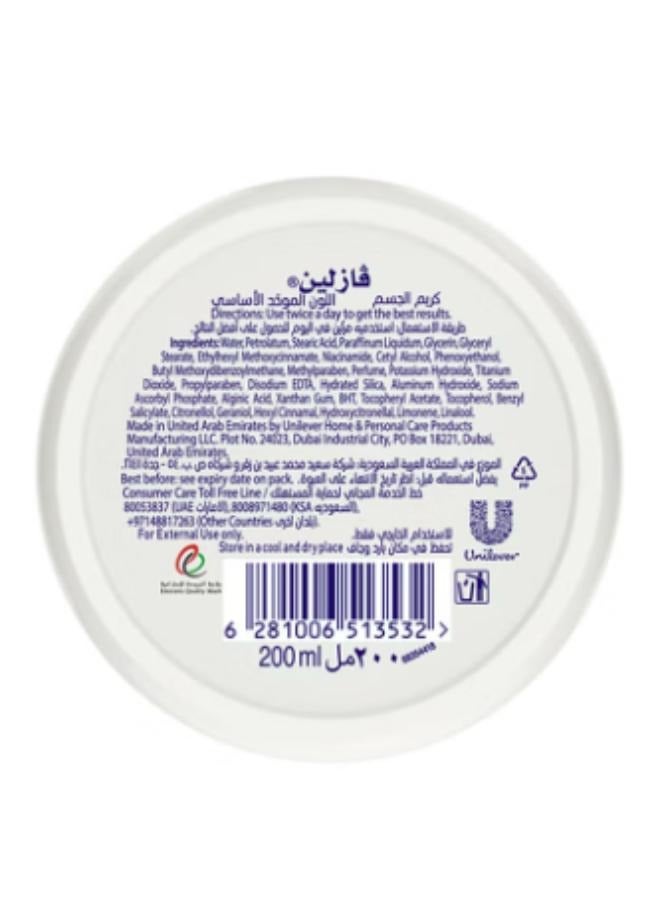 Vaseline Body Cream For Dry Skin Essential Even Tone With Niacinamide Vitamin C And E 200ml - Image 2