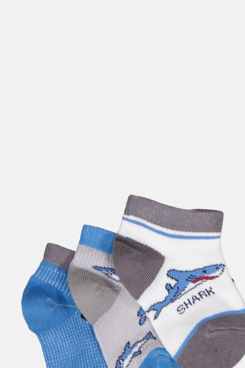 Joe Boxer Toddlers Boy 5 Pairs Graphic Print Ankle Socks, Multicolor - Image 3