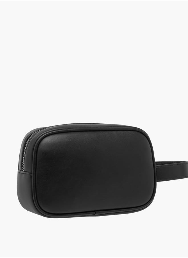 DUCHINI Men Solid Pouch with Wristlet Strap and Zip Closure  - Image 2