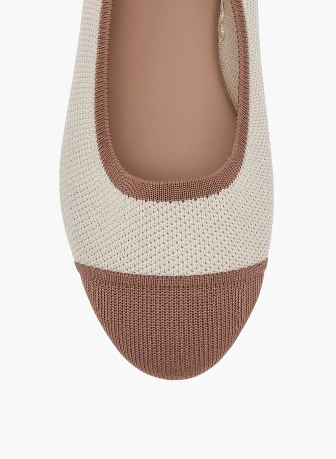 Celeste Women's Panelled Slip-On Ballerina Shoes