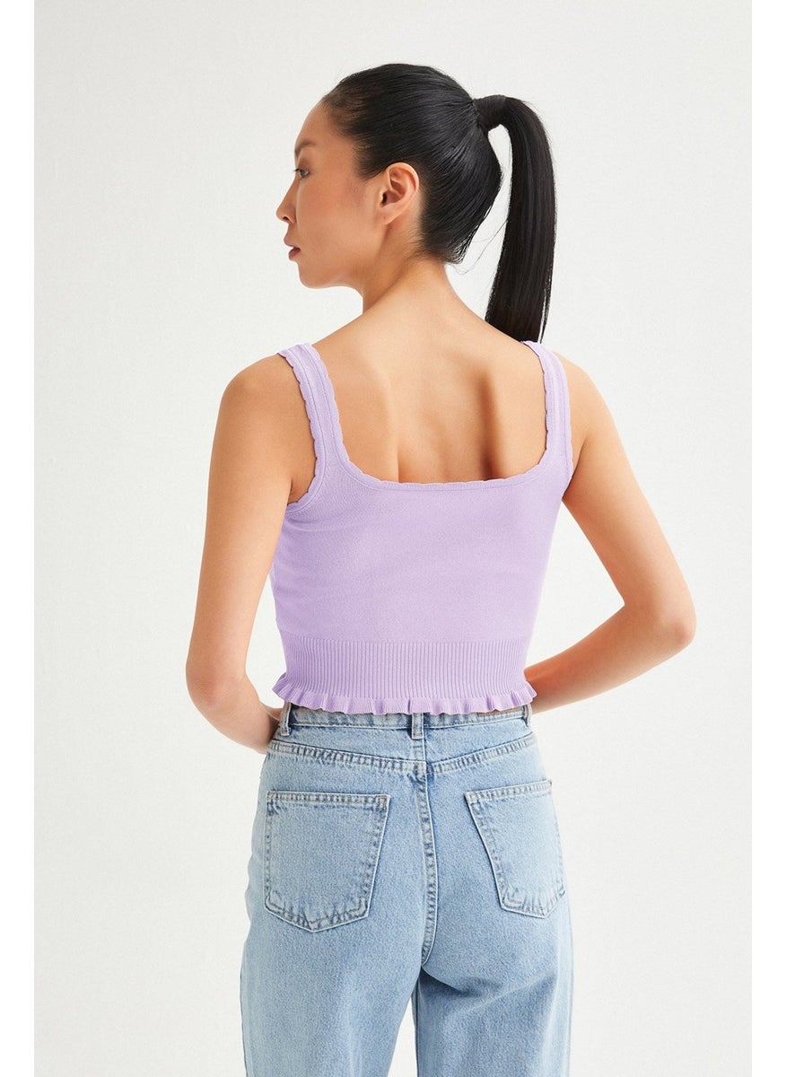 Açelya Okcu - Azalea Okcu Mercerized Bustier with Openwork Edge - Image 1