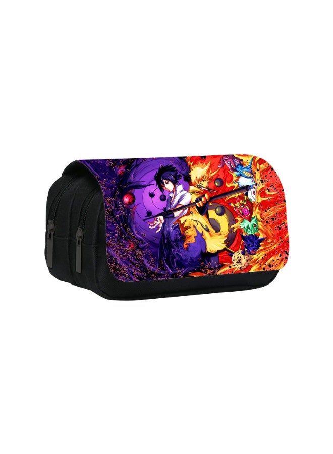 Naruto double-layer flip pencil case, student stationery bag, multifunctional children's pencil case, school supplies - Image 1