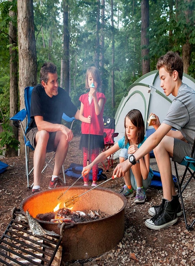 Simple Deluxe 24 Pcs 32 inch Marshmallow Roasting Sticks Extendable Design - Stainless Steel Smores Skewers For Camping, Bonfire, Fireplace, Retractible Sticks with Wooden Handle - Image 4