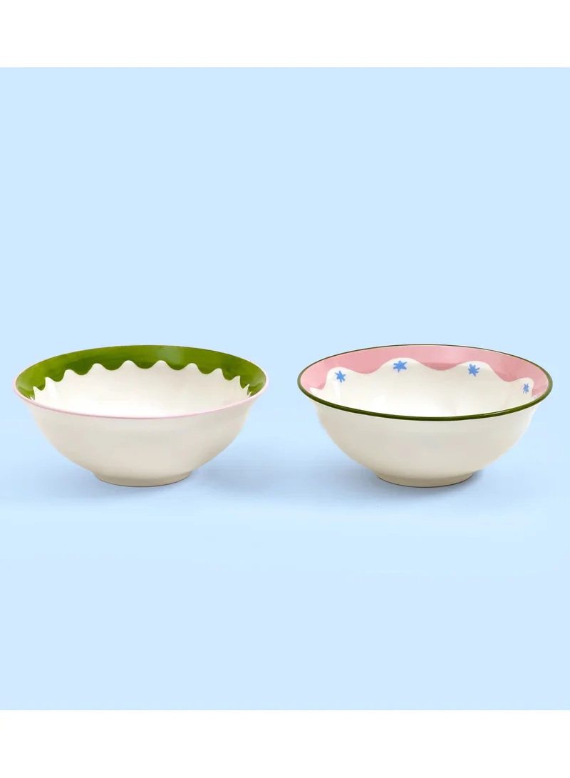 اليانور بومر طقم أوعية كهربائية ساحلية من قطعتين - شمس وشفاه