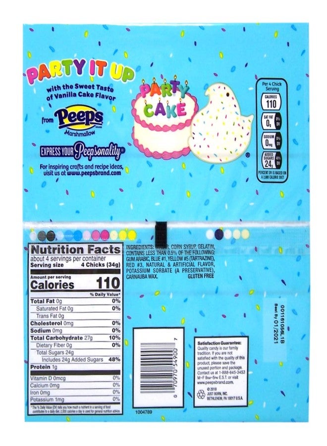 Needzo Peeps Easter Party Cake and Cotton Candy Flavored Marshmallows, 4.5 Ounce, Pack of 2 - Image 5