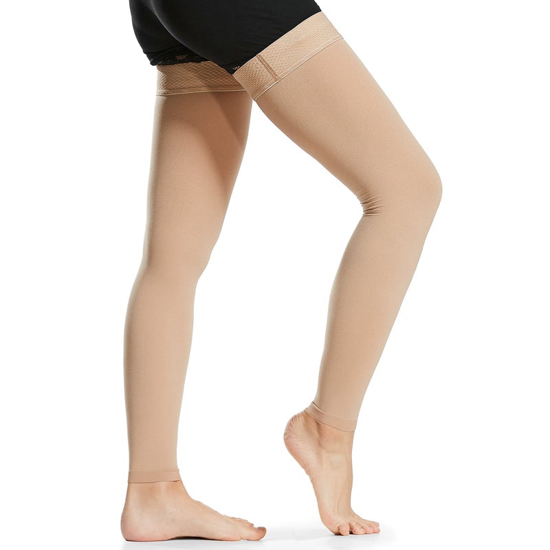1 Pair Thigh High Socks Men Women 20-30mmHg Stockings Sleeves for Varicose Vein Swelling - Image 4