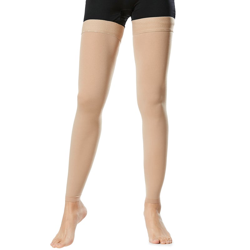 1 Pair Thigh High Socks Men Women 20-30mmHg Stockings Sleeves for Varicose Vein Swelling - Image 3