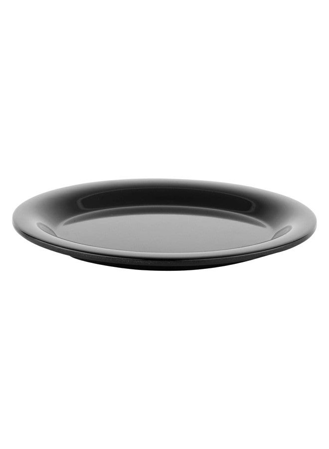GET OP-950-BK Melamine Oval Serving Platter / Dinner Plate, 9.75" x 7.25", Black (Set of 12) - Image 3